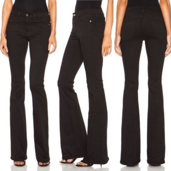 FRAME Le Bell Flare Jeans in Vian Black Size 29 - Picture 2 of 15